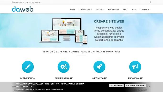 Design si Administrare Website | DaWeb