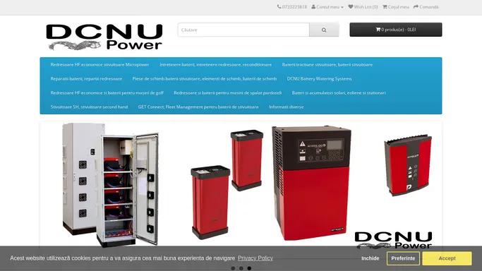 DCNU Power, totul pentru baterii pentru stivuitoare, redresoare, piese de schimb si consultanta