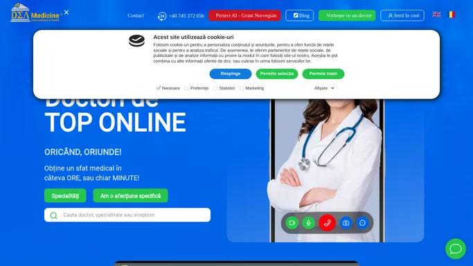 Consultatii medicale ONLINE non-stop. Oricand, Oriunde!