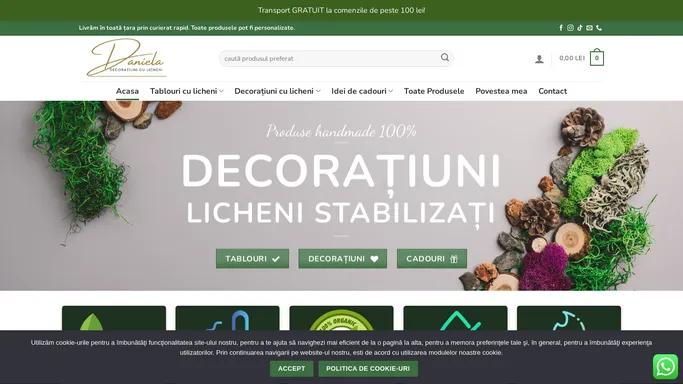 Decoratiuni cu Licheni | Aranjamente, Tablouri Licheni Decorativi