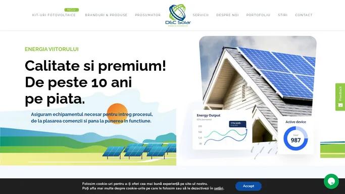 Panouri Fotovoltaice - Prosumator - Servicii de consultanta - DEC Solar