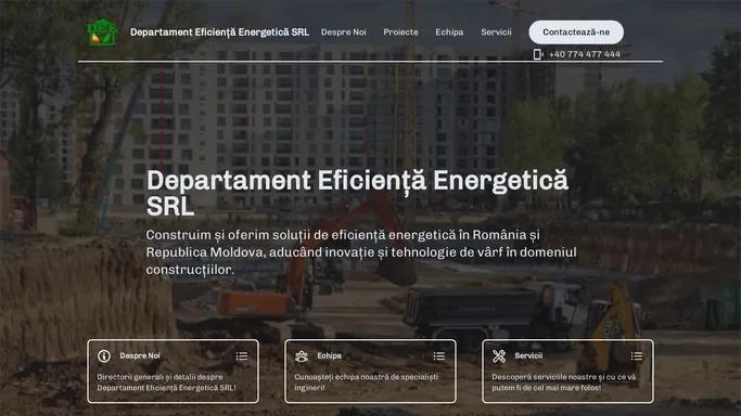 Departament Eficienta Energetica SRL