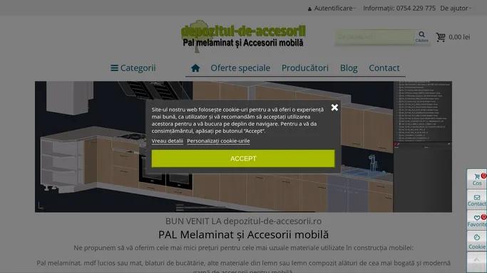 PAL melaminat si accesorii mobila