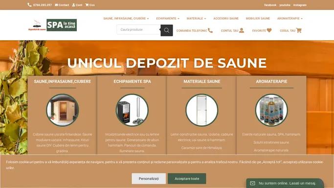 Depozitul de saune - Unicul depozit de saune, echipamente, accesorii