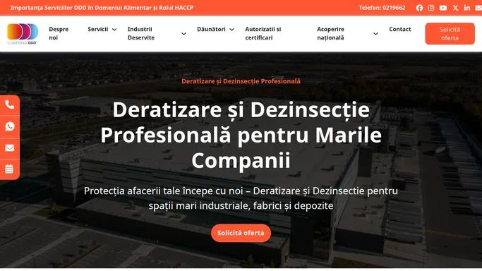 Deratizare si Dezinsectie Profesionala pentru Marile Companii