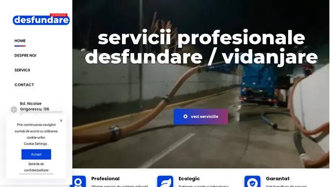 Servicii desfundare si vidanjare in toata tara. – Servicii profesionale de vidanjare.