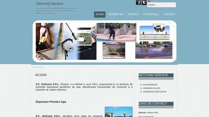 DETCOND SERVICE - Detectare si depisare pierderi apa - Identificare retele de conducte