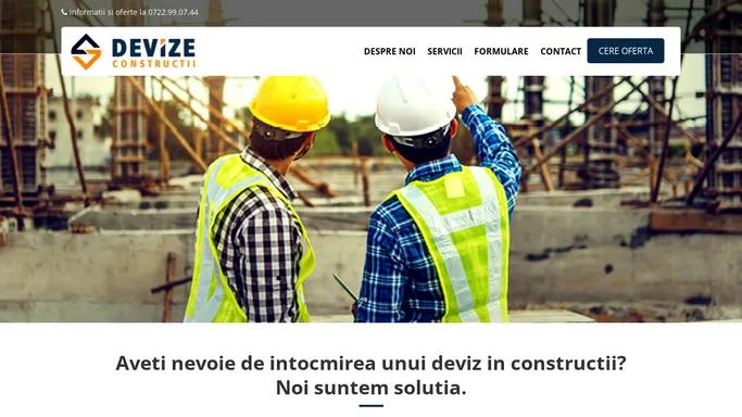 Intocmire Devize Constructii Instalatii, Devize Oferte lucrari Constructii, licitatii lucrari constructii