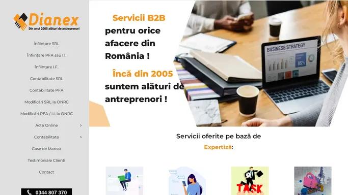 Dianex.ro - Servicii B2B Complete pentru Companiile din Romania