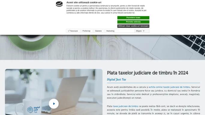 Plateste taxa de timbru judiciar online prin Digital Just TAX