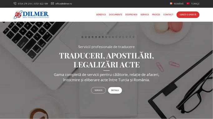 Dilmer – Servicii traduceri, apostilari