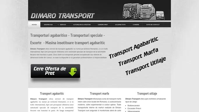 Dimaro Transport::.. Transport agabaritic / Transport agregate constructii / Transport utilaje / Masina insotitoare transport agabaritic