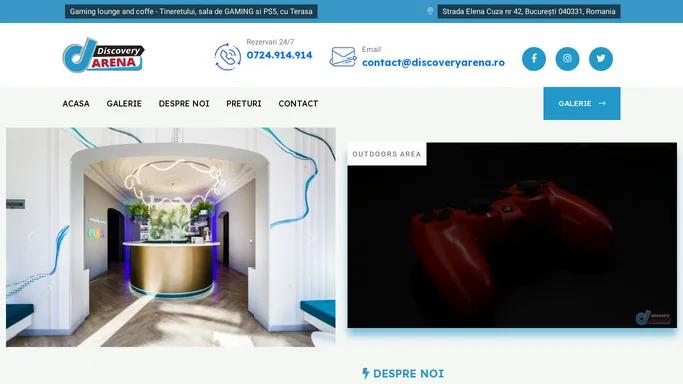 Discovery Arena – Gaming lounge and coffe – Tineretului, Gaming, PS5, Terasa, Cocktail drinks si Narghilea.