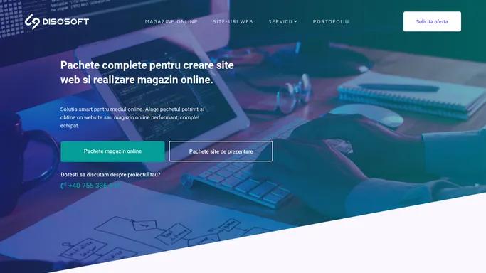 Creare site web | Realizare magazin online | DisoSoft - Web Design