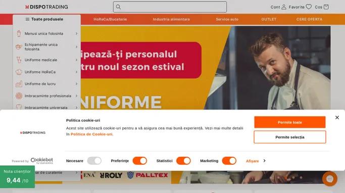 DispoTrading - Uniforme lucru ,echipamente protiectie, unica folosinta – Dispo Trading