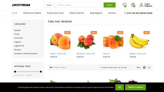 Aprozar Online Fructe si Legume Bucuresti Livrare Gratuita – Distributie Online