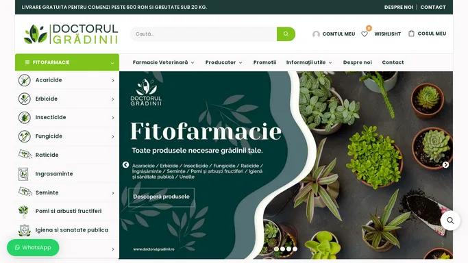 Doctorul Gradinii | Fitofarmacie | Farmacie Veterinara | PetShop