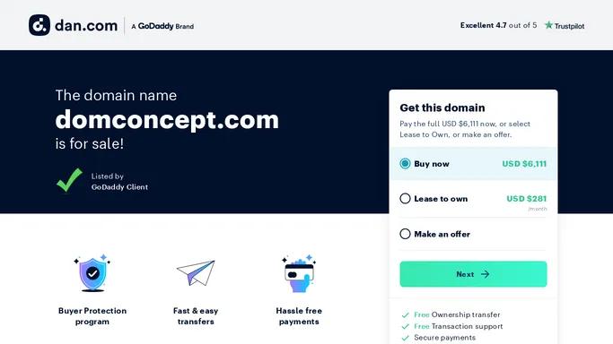 The domain name domconcept.com is for sale