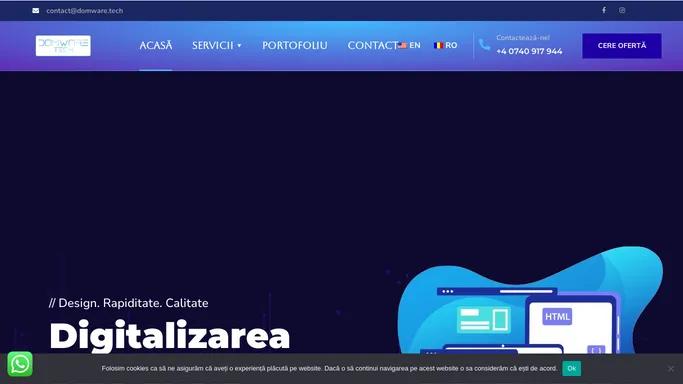 Creare Website Prezentare/Magazin Online - Domware Technologies