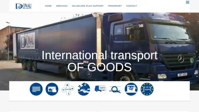 Donau Trans Carpatica - Domestic and International Freight Road Transport. General cargo transport, Express / Express transport, Refrigerator.