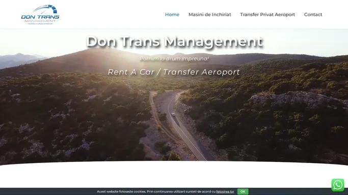 Don Trans Management - Rent a Car - Brasov - Transport Aeroport Privat