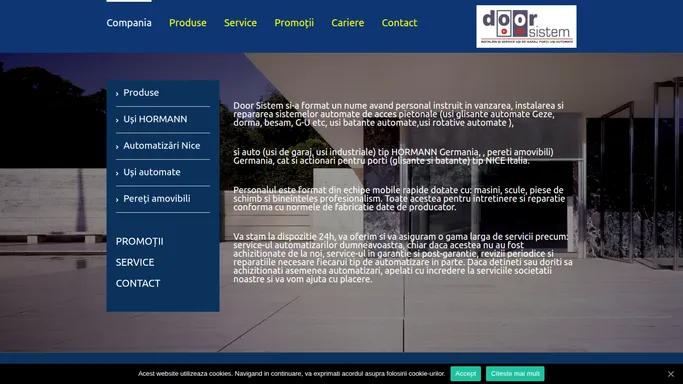 Usi automate, reparatii si service usi automate, usi glisante automate