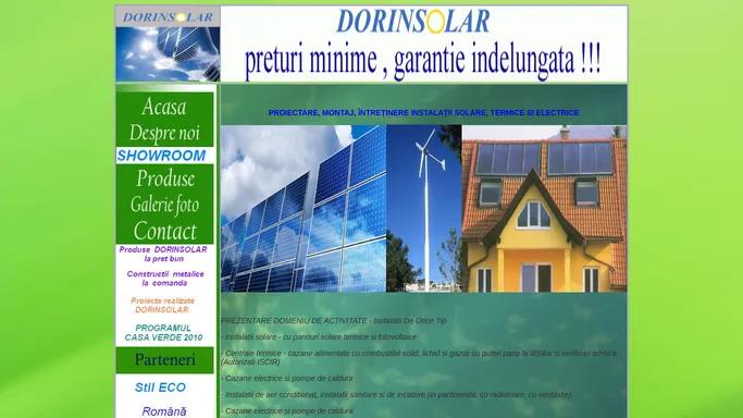 © Dorinsolar - proiectare, montaj si intretinere instalatii solare si centrale termice