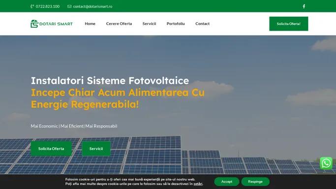 Instalatori Sisteme Fotovoltaice - Montaj Panouri Fotovoltaice