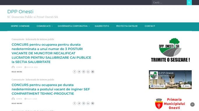 DPP Onesti – SC Domeniu Public si Privat Onesti SA