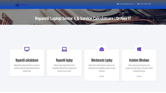 Reparatii Laptop Sector 6 & Instalare Windows | Service DrAlex IT