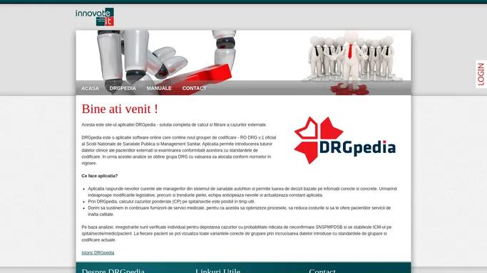 DRGPedia - Management al Informatiei Medicale RO si DRG