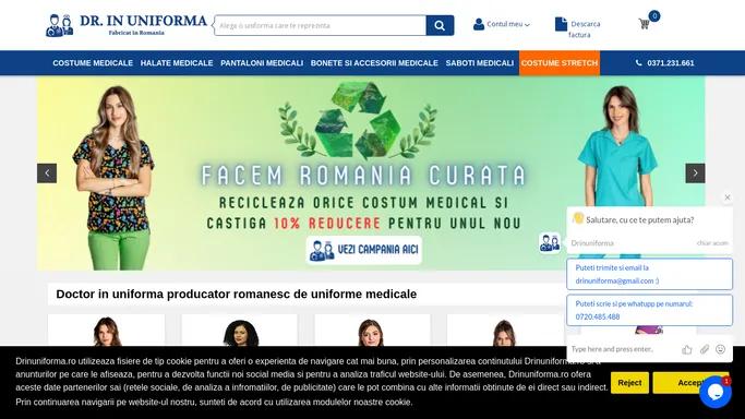 Doctor in uniforma | Producator roman de uniforme medicale