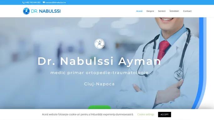 Acasa | Dr. Nabulssi Ayman medic specialist ortopedie-traumatologie