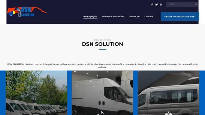 DSN SOLUTION – Servicii de transport rutier de marfuri, depozitari, intermedieri in transporturi