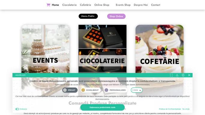 Home | DULCELLE | Laborator Cofetarie | Ciocolaterie