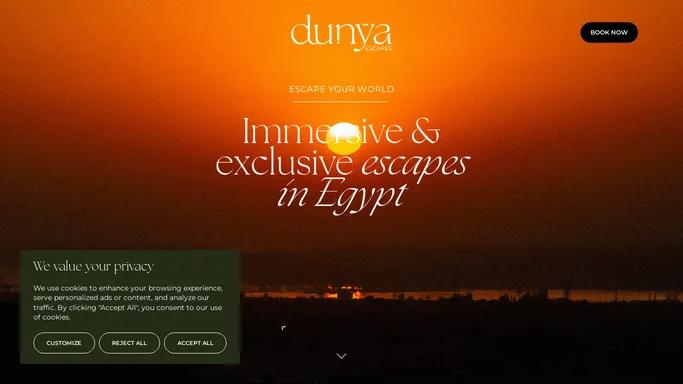 Dunya Escapes - Choose your next escape in Egypt