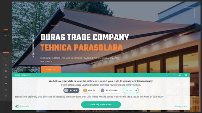 Duras Company - Tehnica Parasolara - Rulouri exterioare Iasi