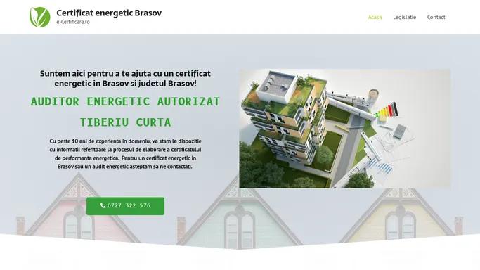 Certificat energetic Brasov » e-Certificare.ro