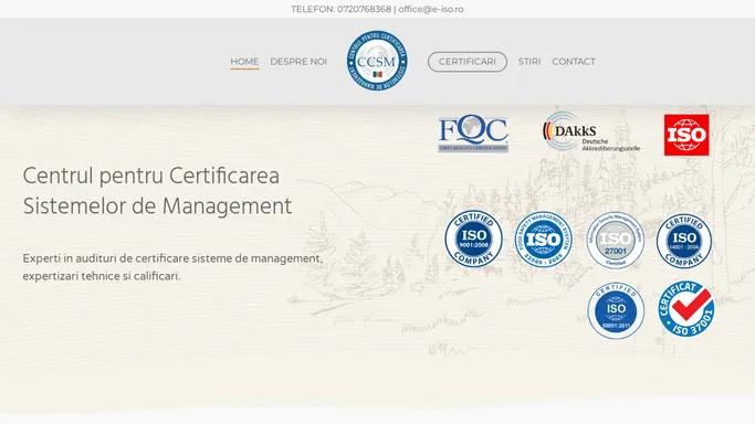 Centrul National – Certificare ISO