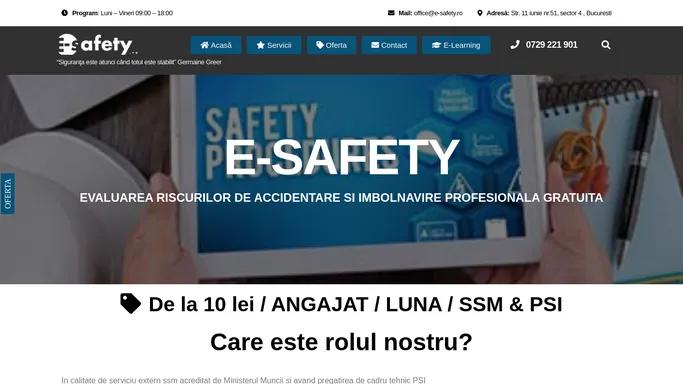 E-safety – Servicii de protectia muncii