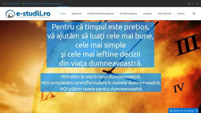 e-studii.ro: proceduri acte studii strainatate: echivalare, traduceri, legalizari