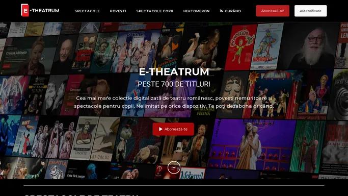 Teatru online, teatru la tine acasa! - E-theatrum