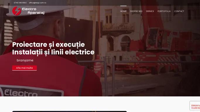 Home - Electro-Aparataj: proiectare si executie instalatii si linii electrice