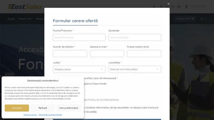 Eastsolar • Instalare de sisteme fotovoltaice & statii de incarcare