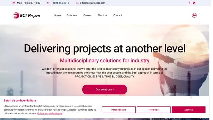 ECI Projects | Company specialized in EPC solutions for industry