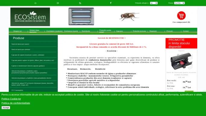 Eco-sistem.ro Despre noi, deratizare, dezinsectii, dezinfectii