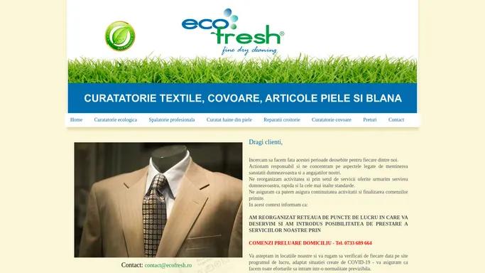 Spalatorie si curatatorie chimica - Eco Fresh