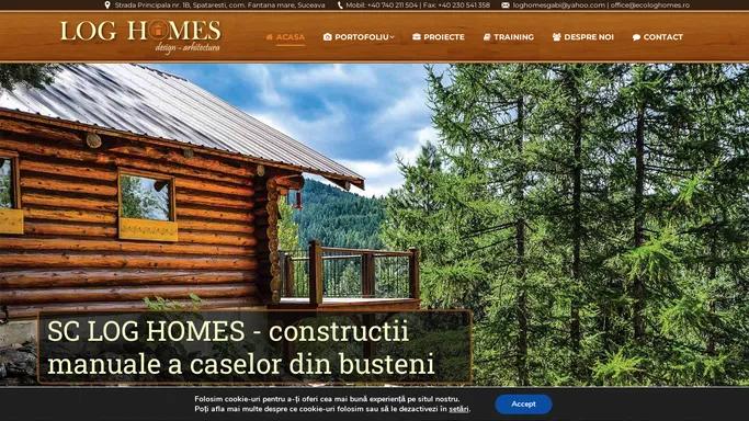 SC LOG HOMES SRL | construirii manuale case din busteni