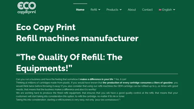 Home - Eco Copy Print - Refill Machines
