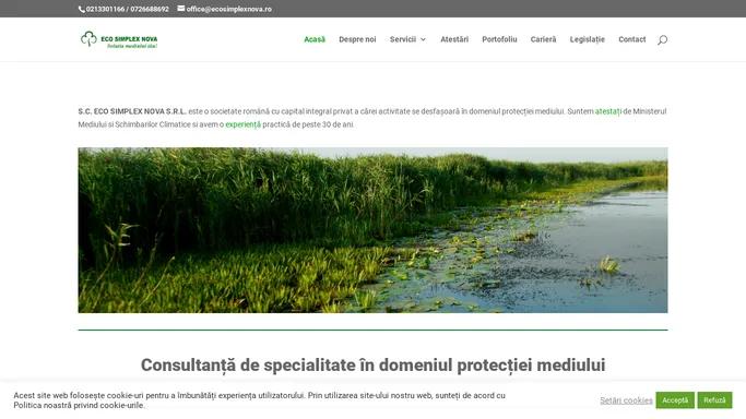 Eco Simplex Nova - Consultanta de specialitate in domeniul protectiei mediului